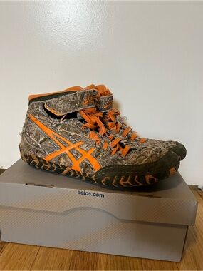 Rare ASICS Aggressor 2 LE Wrestling Shoes Camo 10
